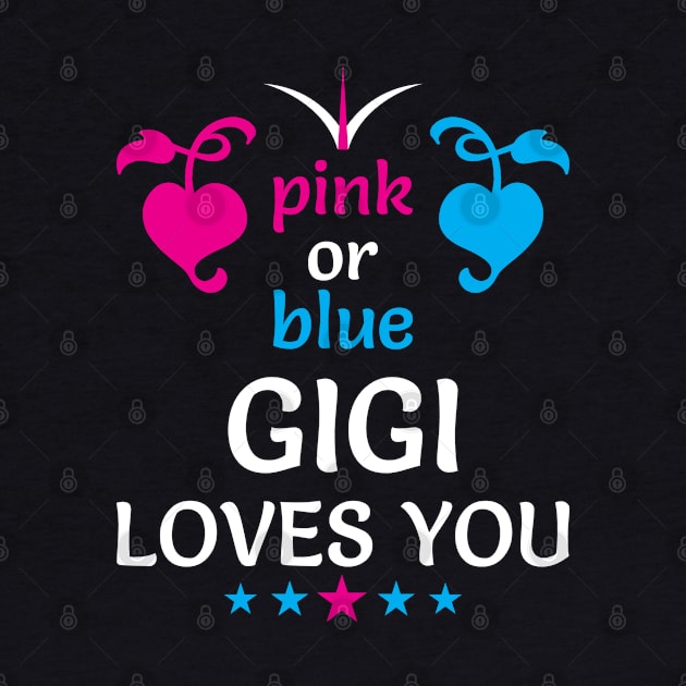 Pink or Blue GIGI Grandma Loves You Gender Reveal Gift by DoFro